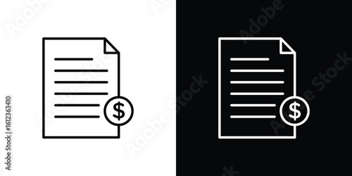 Invoice icon. linear style sign for mobile concept and web design.