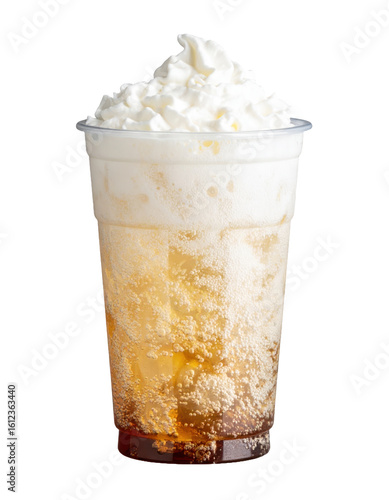 Vanilla dirty soda with creamy top and bubbles PNG 