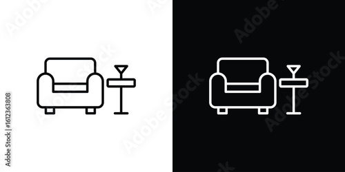 Lounge icon. linear style sign for mobile concept and web design.