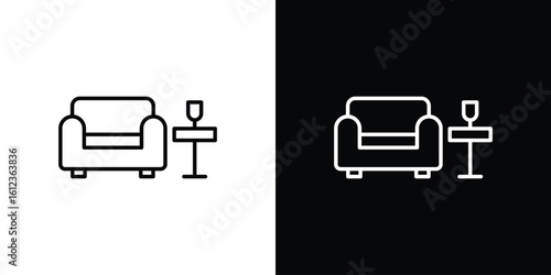 Lounge icon. linear style sign for mobile concept and web design.