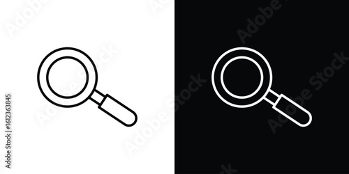Magnifying glass icon. linear style sign for mobile concept and web design.