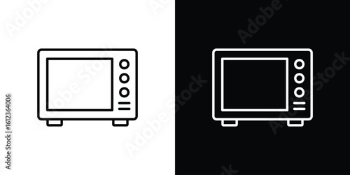 Microwave icon. linear style sign for mobile concept and web design.