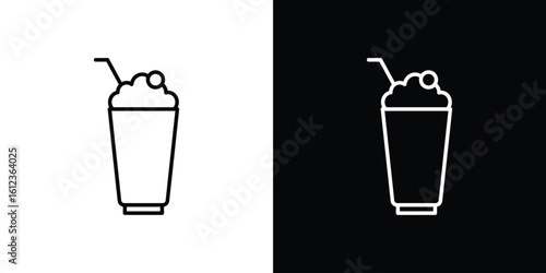 Milkshake icon. linear style sign for mobile concept and web design.