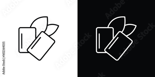 Mint gum icon. linear style sign for mobile concept and web design.