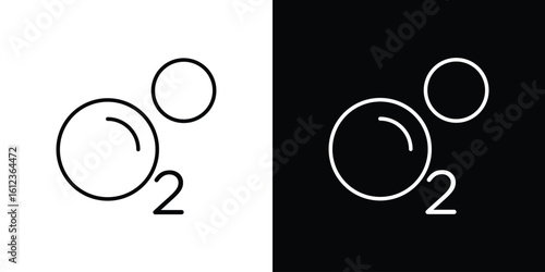 Oxygen O2 icon. linear style sign for mobile concept and web design.