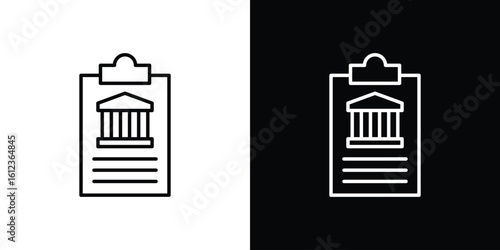 Policy icon. linear style sign for mobile concept and web design.