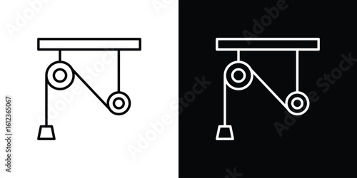 Pulley icon. linear style sign for mobile concept and web design.