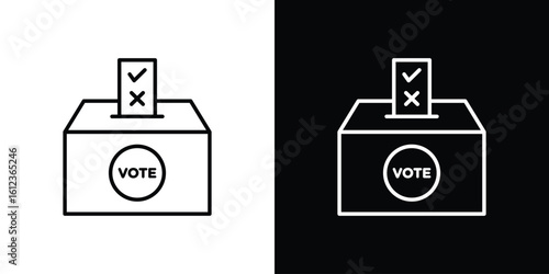 Referendum icon. linear style sign for mobile concept and web design.