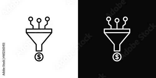Sales funnel icon. linear style sign for mobile concept and web design.