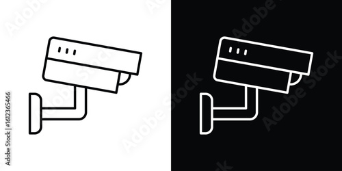 Security camera icon. linear style sign for mobile concept and web design.