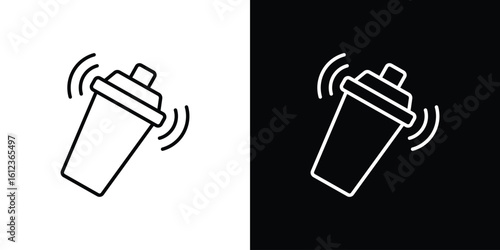 Shaker icon. linear style sign for mobile concept and web design.