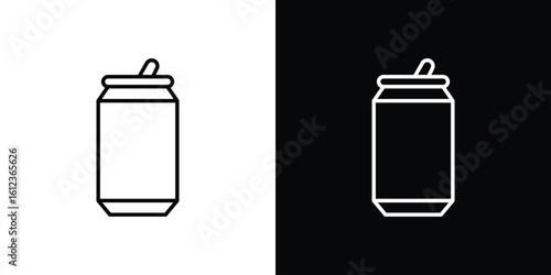 Soda can icon. linear style sign for mobile concept and web design.