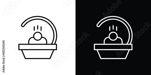 Solarium icon. linear style sign for mobile concept and web design.