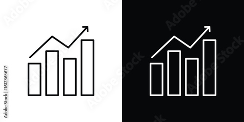 Stagflation icon. linear style sign for mobile concept and web design.