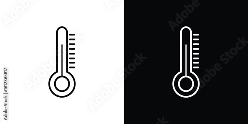 Thermometer icon. linear style sign for mobile concept and web design.
