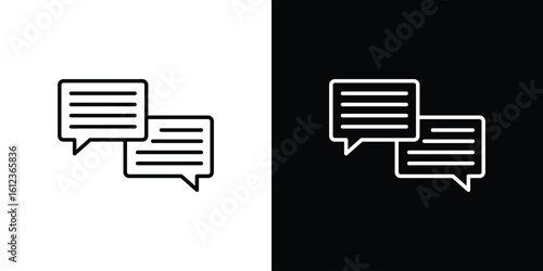 Text chat icon. linear style sign for mobile concept and web design.