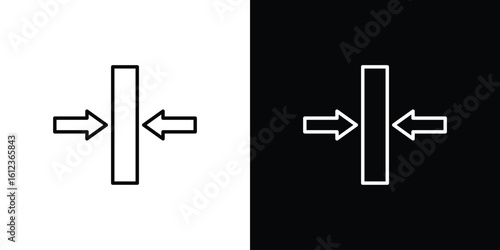Thickness icon. linear style sign for mobile concept and web design.