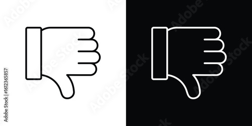 Thumb down icon. linear style sign for mobile concept and web design.