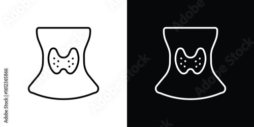 Thyroid icon. linear style sign for mobile concept and web design.