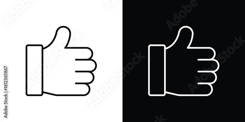 Thumb up icon. linear style sign for mobile concept and web design.