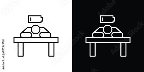 Tired person icon. linear style sign for mobile concept and web design.