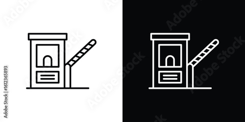 Toll road icon. linear style sign for mobile concept and web design.