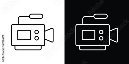 Video camera icon. linear style sign for mobile concept and web design.