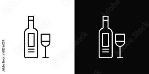 Vodka icon. linear style sign for mobile concept and web design.