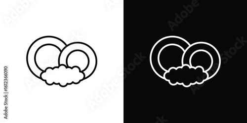 Washing dishes icon. linear style sign for mobile concept and web design.