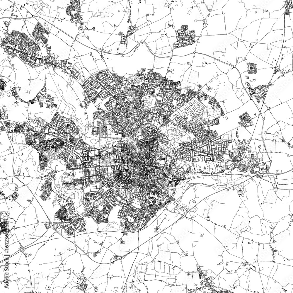 Fototapeta premium 3D illustration of city and urban in Norwich England