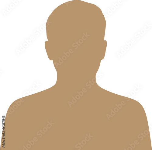 Minimal Silhouette of a Neutral Figure Isolated, Showing Anonymity and Representation