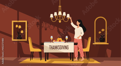 Preparing A Festive Thanksgiving Dinner At Home In A Comforting Setting