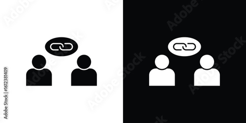 Affiliate link icon elements vector illustration. flat style sign vector.