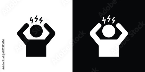 Anxiety icon elements vector illustration. flat style sign vector.