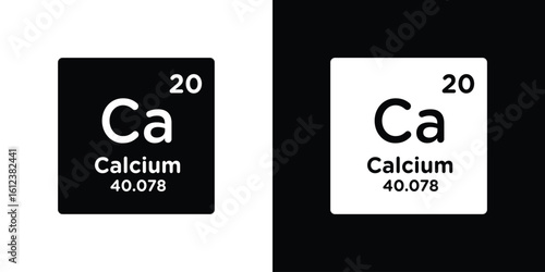 Calcium icon elements vector illustration. flat style sign vector.