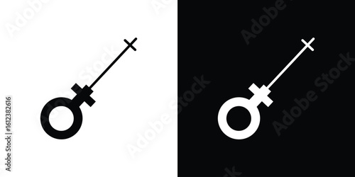 Car dipstick icon elements vector illustration. flat style sign vector.