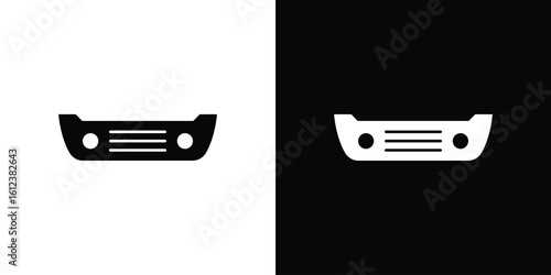 Car bumper icon elements vector illustration. flat style sign vector.