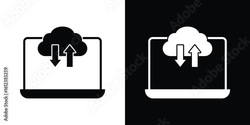 Cloud computing icon elements vector illustration. flat style sign vector.