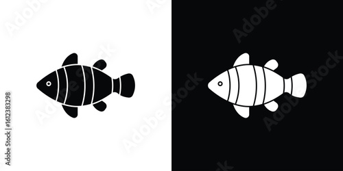 Clown fish icon elements vector illustration. flat style sign vector.