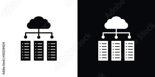 Data center icon elements vector illustration. flat style sign vector.