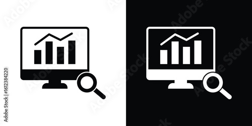 Data Analysing icon elements vector illustration. flat style sign vector.