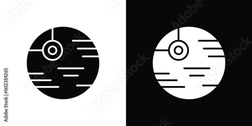 Death star icon elements vector illustration. flat style sign vector.