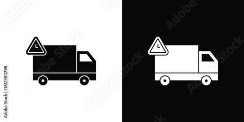 Delivery delay icon elements vector illustration. flat style sign vector.