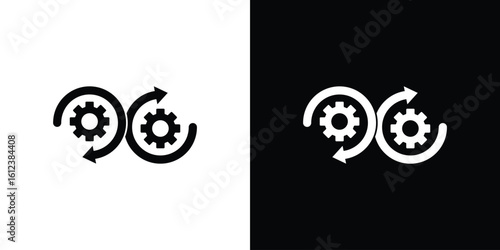 Devops icon elements vector illustration. flat style sign vector.