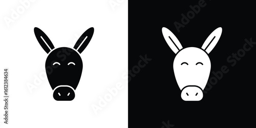 Donkey icon elements vector illustration. flat style sign vector.