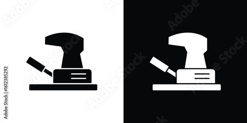 Floor sanding machine icon elements vector illustration. flat style sign vector.