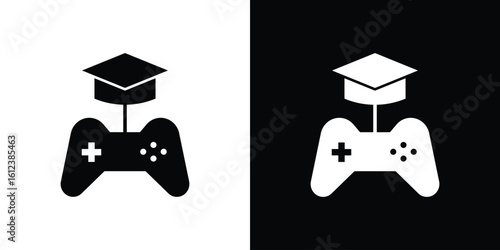 Game based learning icon elements vector illustration. flat style sign vector.