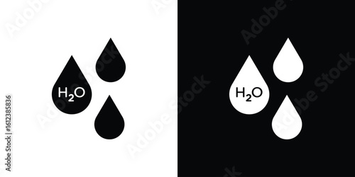 H2o icon elements vector illustration. flat style sign vector.