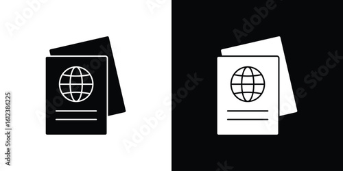 Immigration icon elements vector illustration. flat style sign vector.