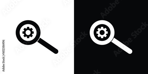 Investigate icon elements vector illustration. flat style sign vector.